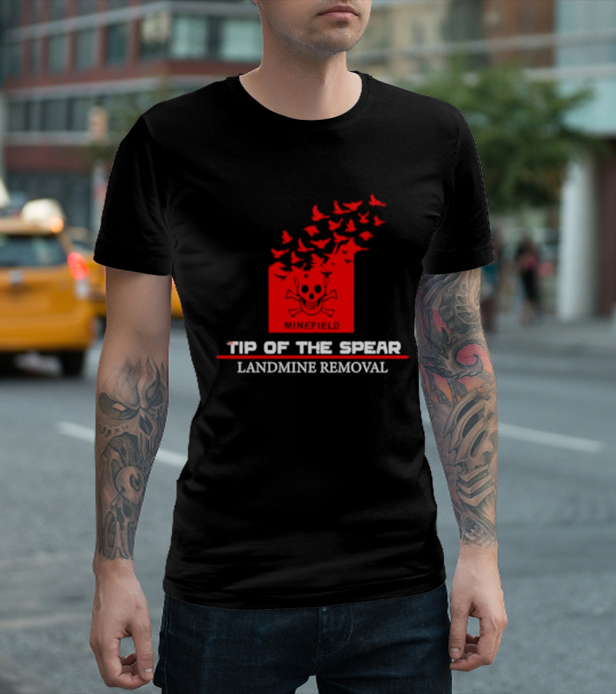 Tip of the Spear Minefield Landmine Removal T-Shirt