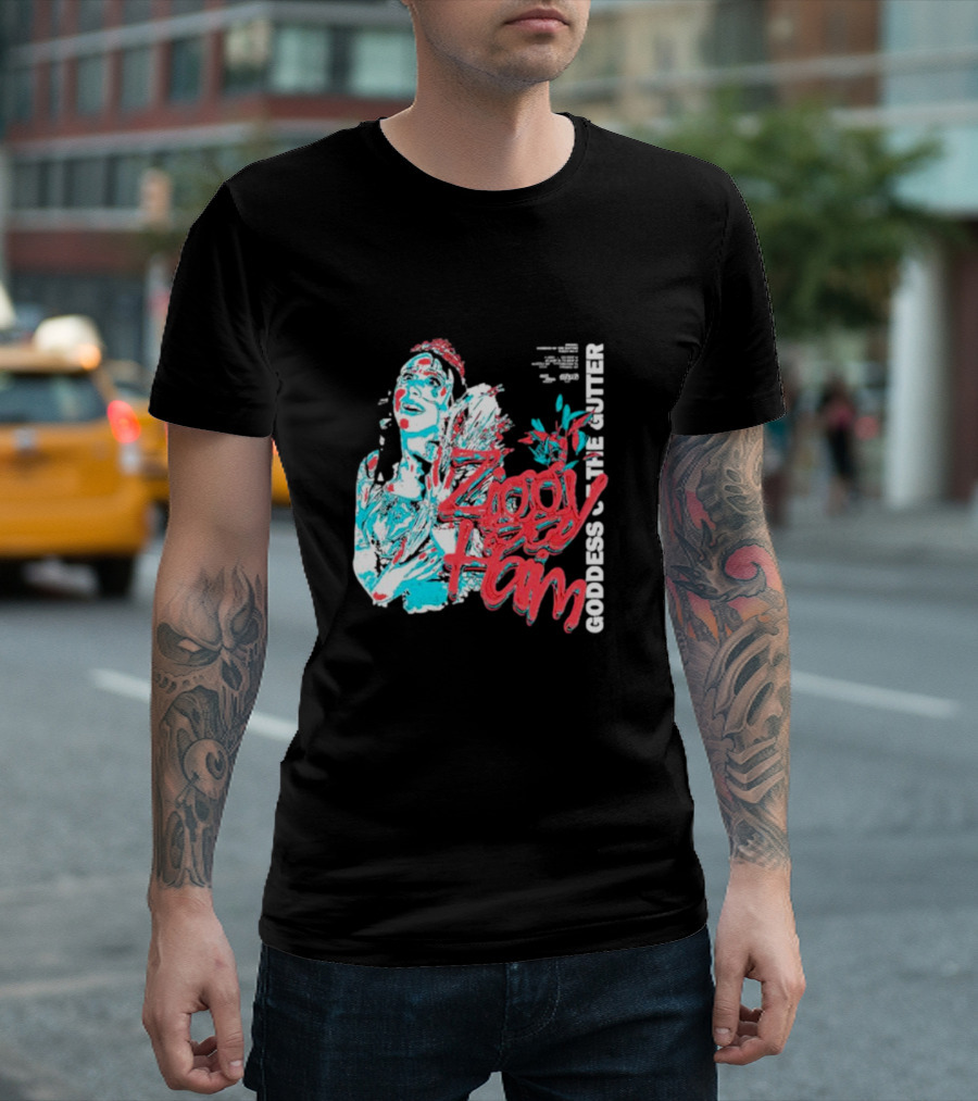 Ziggy Haim Goddess Of The Gutter Vibrant Portrait Style Iconic T-Shirt
