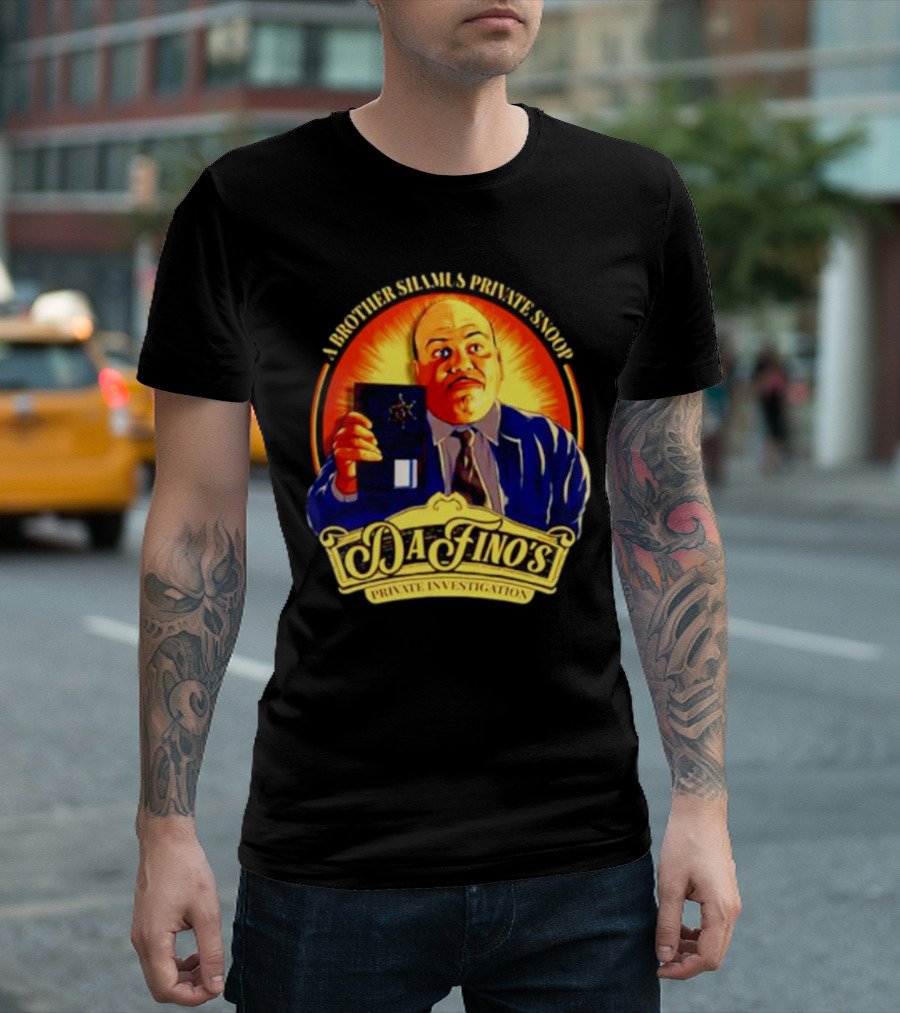 A Brother Shamus Private Snoop DaFino's Private Investigation Badge T-Shirt