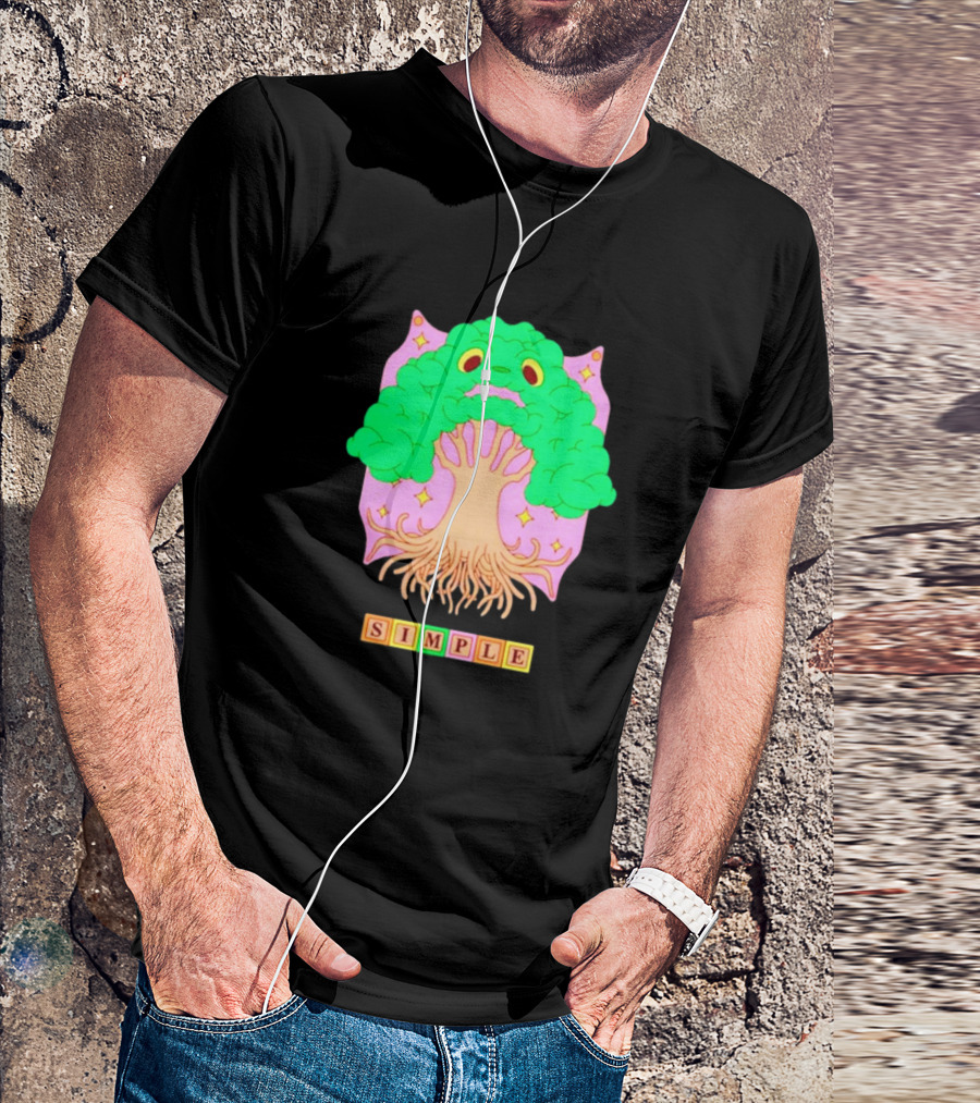 Simple Tree World Blocks Bright T-Shirt