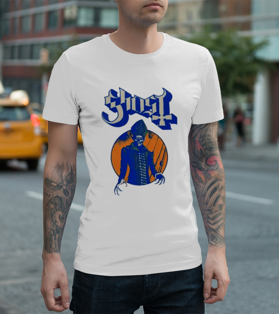Ghost Band Blue Orange Skeleton Clown Raglan T-Shirt