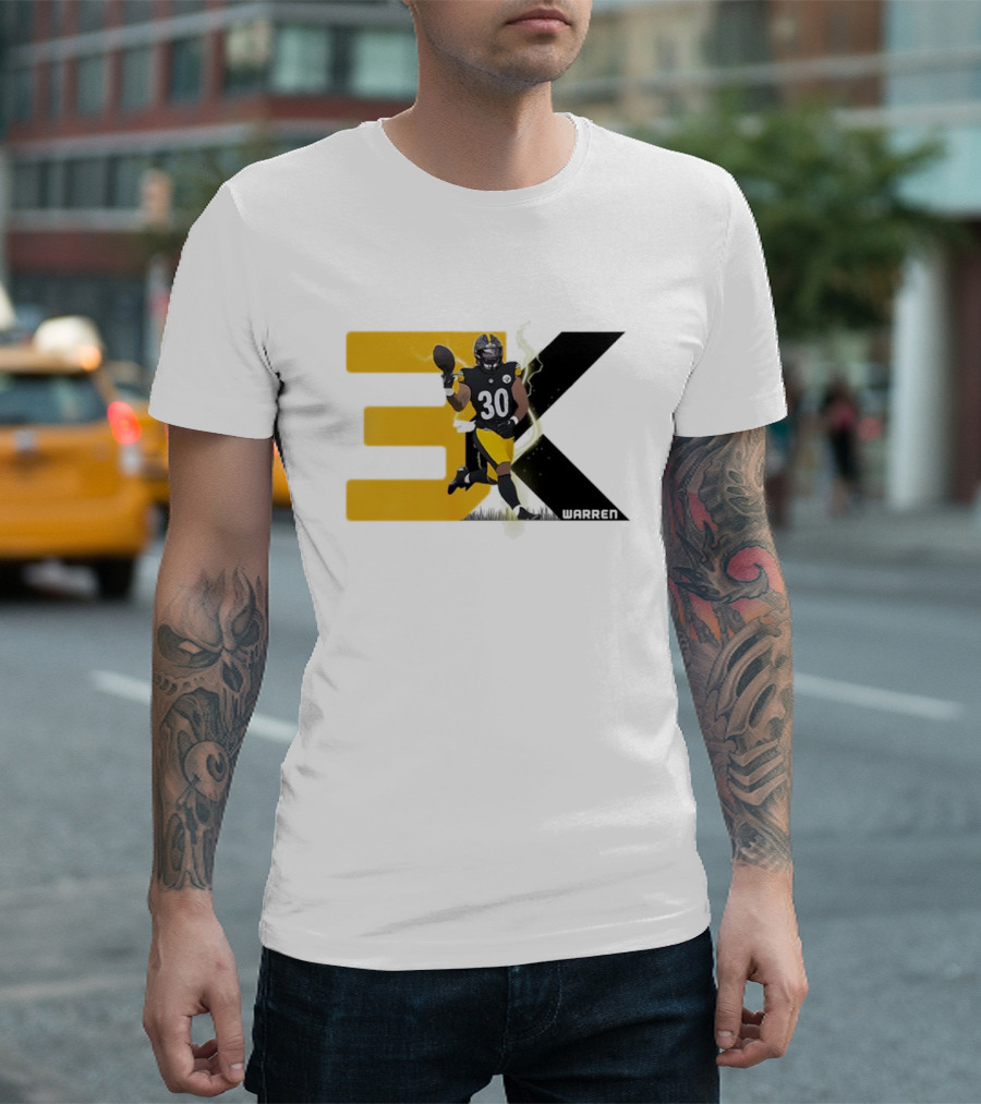 Jaylen Warren 3K 30 Pittsburgh Steelers T-Shirt
