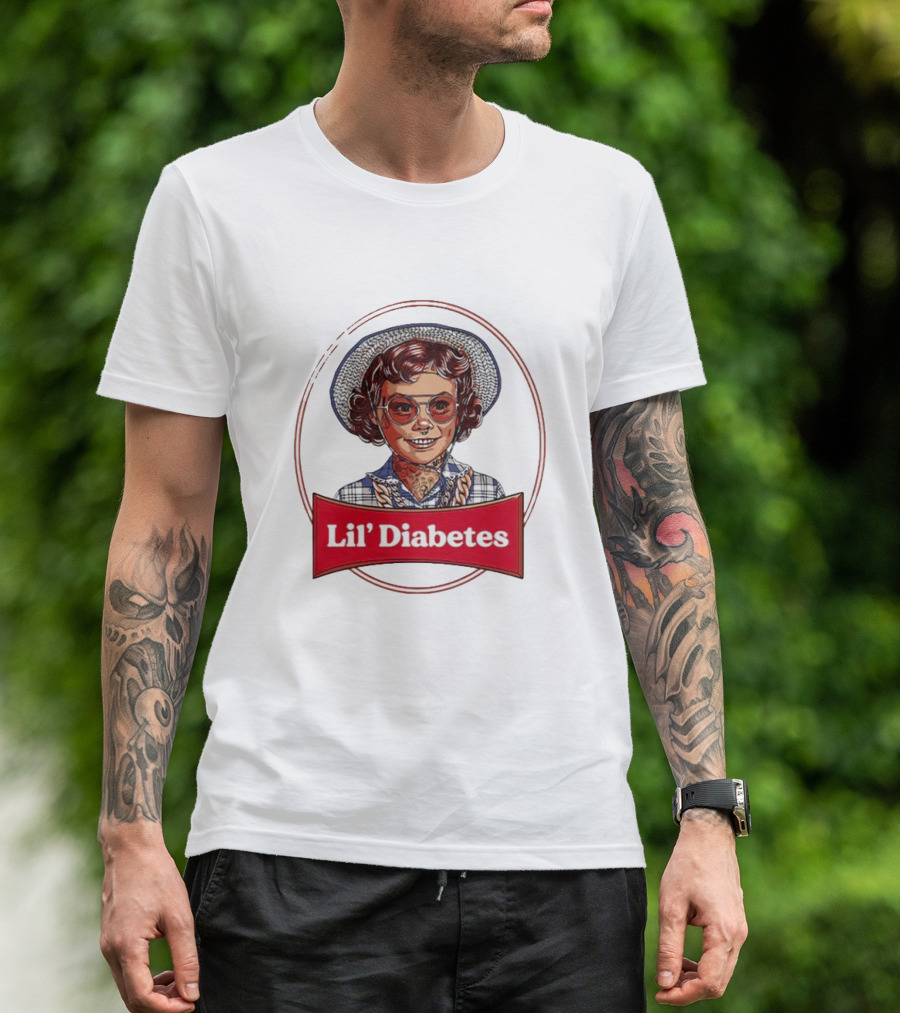 Lil’ Diabetes Retro Kid With Hat And Glasses T-Shirt