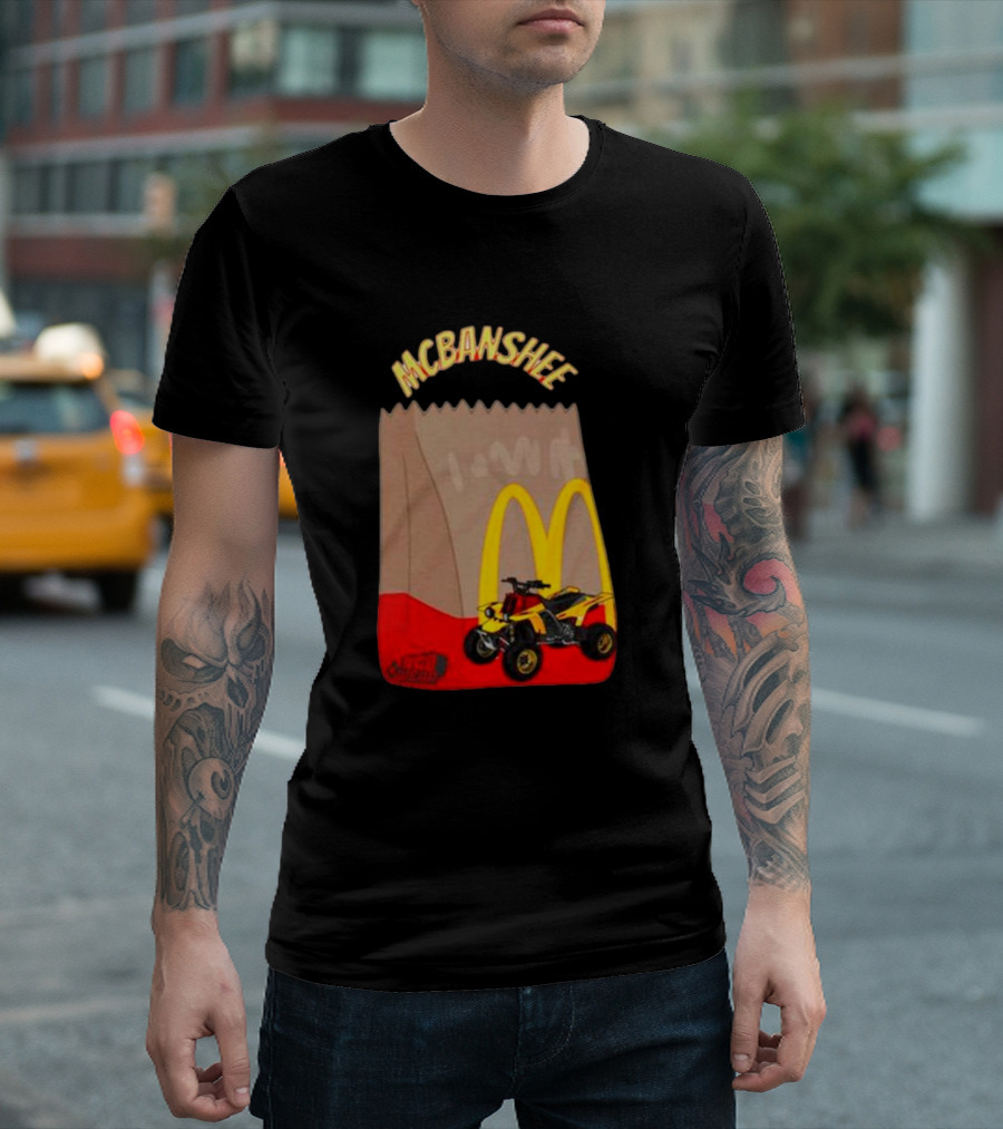 MCBANSHEE Logo Bag with Yellow Quad Bike and McDonald's Arches T-Shirt