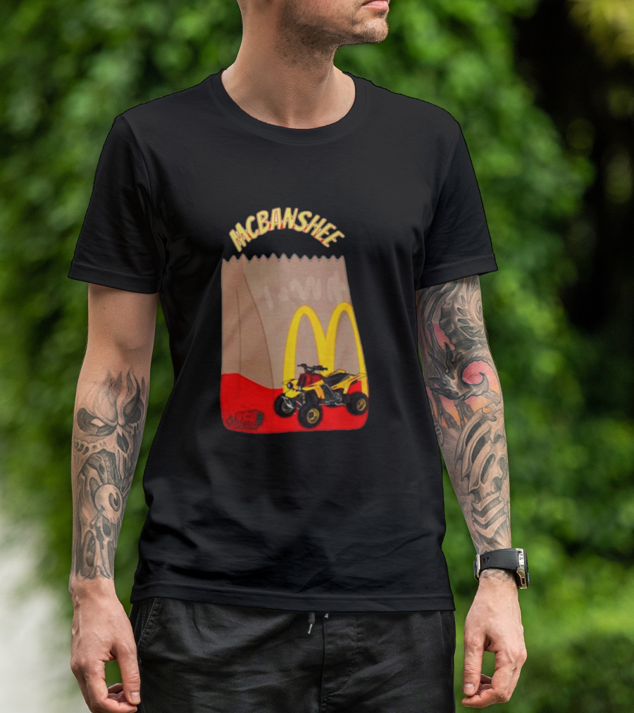 MCBANSHEE Logo Bag With Yellow Quad Bike And McDonald's Arches T-Shirt