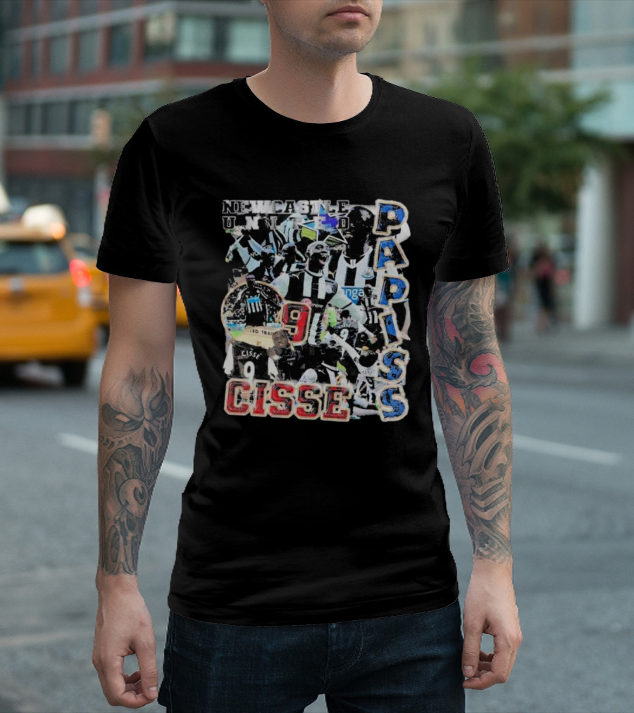 Newcastle United Papiss Cisse 9 Football Celebration Collage T-Shirt