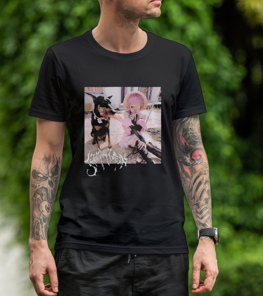 Jazmin Bean Yandere Aesthetic Pink Wig Dog T-Shirt