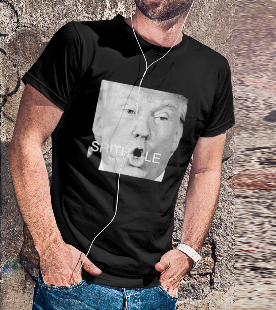 Donald Trump Shithole Portrait T-Shirt