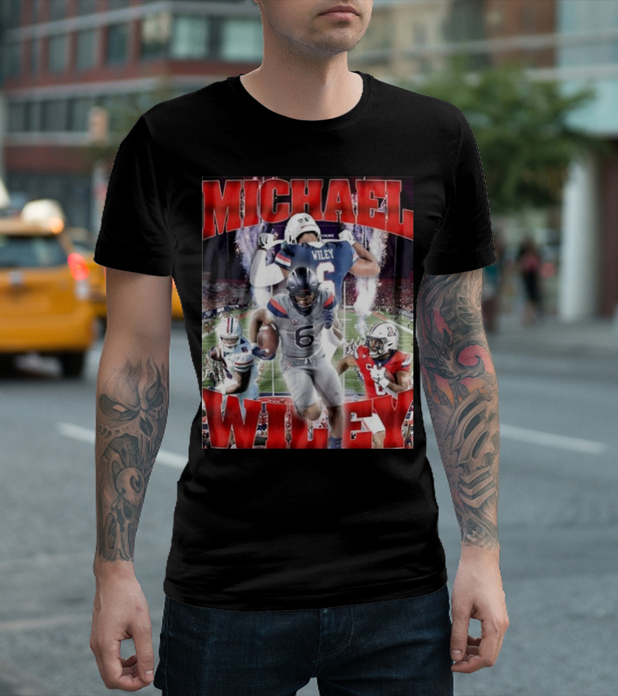 Michael Wiley Arizona Wildcats Football Dynamic On-Field Action T-Shirt