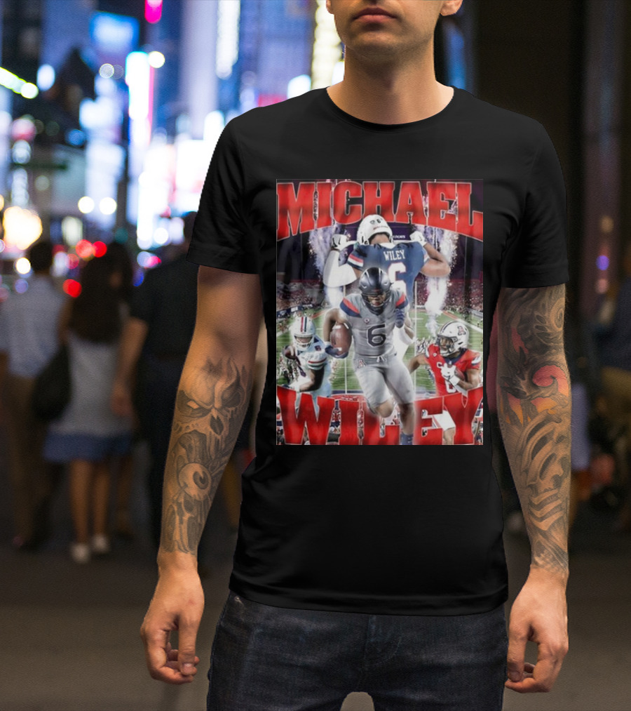 Michael Wiley Arizona Wildcats Football Dynamic On-Field Action T-Shirt