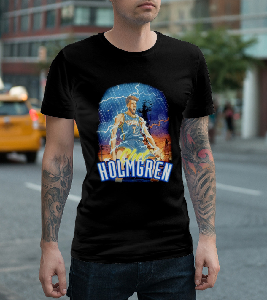 Chet Holmgren Thunder Basketball Storm Oklahoma City T-Shirt