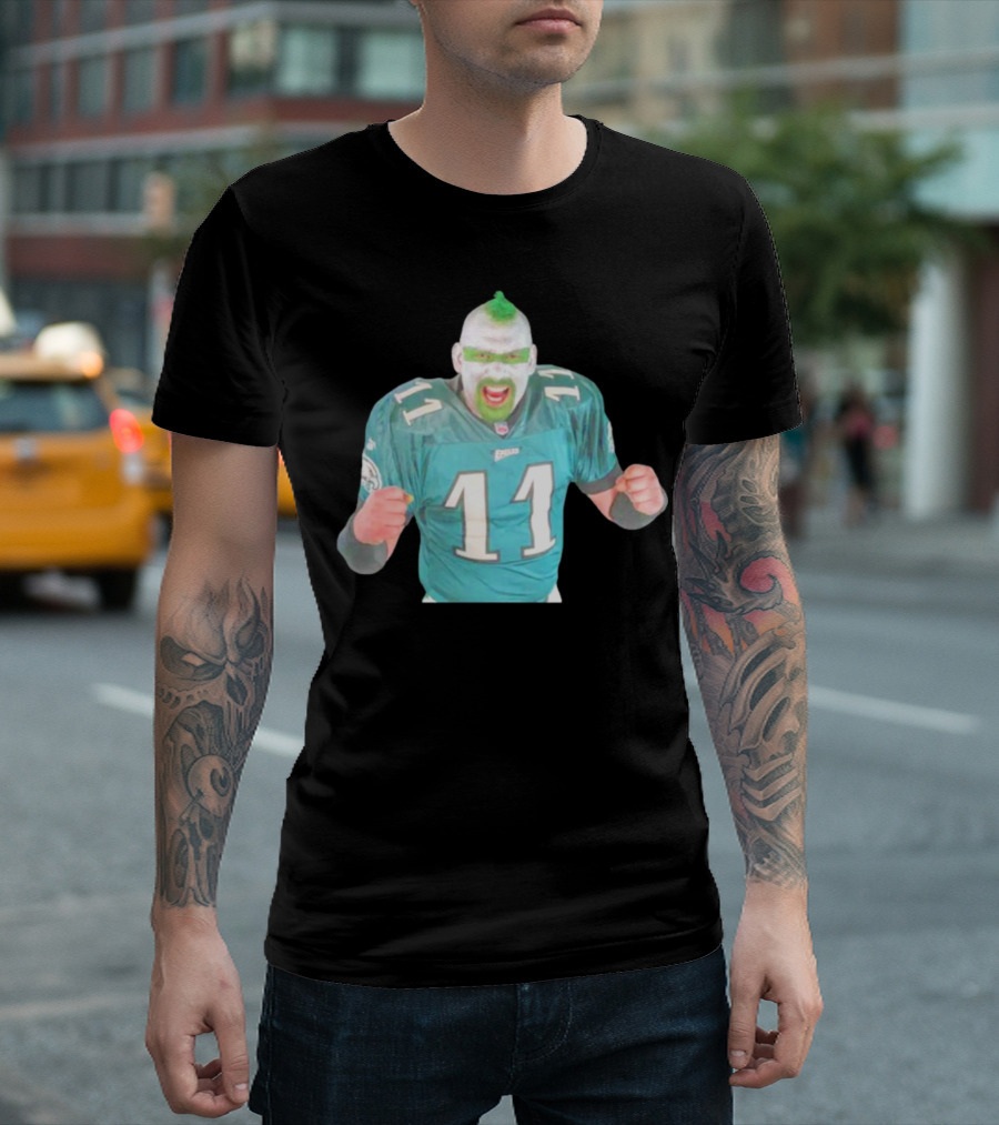 Jamie Pagliei the Philly Sports Fanatic in Eagles Jersey 11 T-Shirt