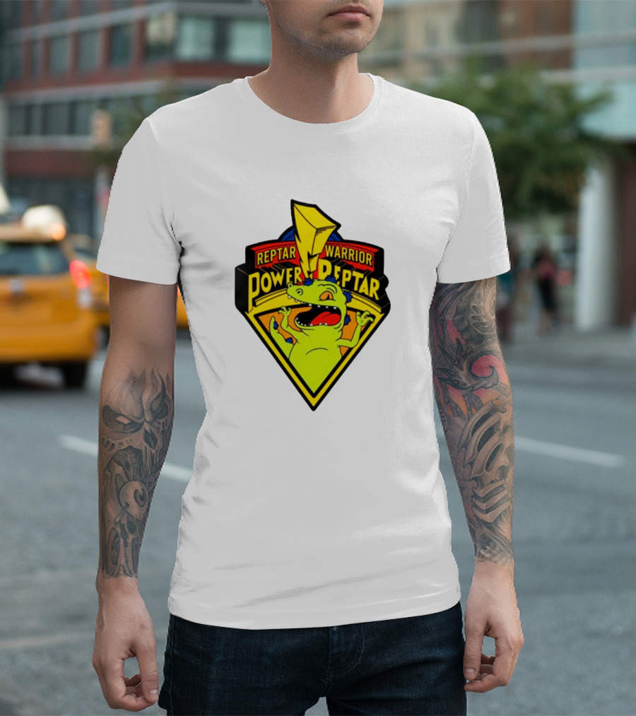 Reptar Warrior Power Peptar Rugrats Dinosaur Lightning Roar T-Shirt