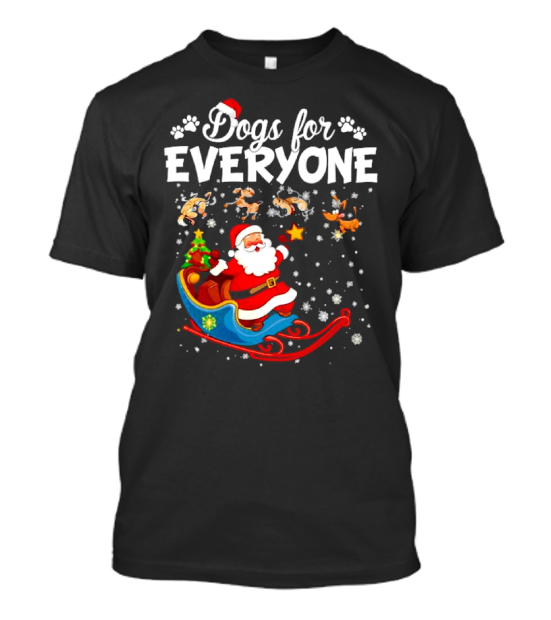 Dogs For Everyone Santa Claus Sled T-Shirt