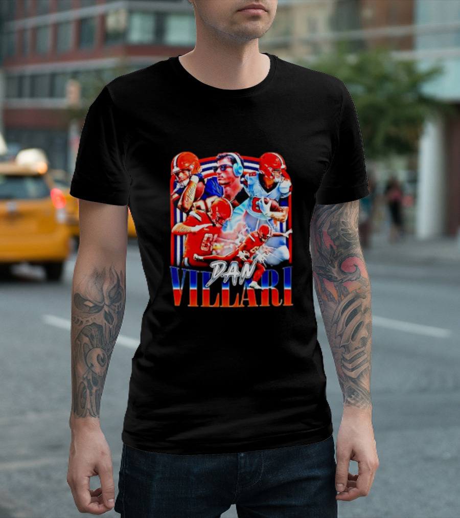 Syracuse University Dan Villari Football Action Collage T-Shirt