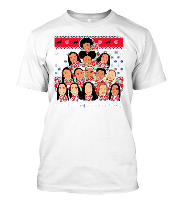 UConn Women's Basketball Player Caricatures Christmas T-Shirt