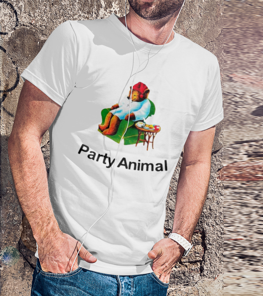 Bear In Red Hat And Robe Tea Party Animal T-Shirt