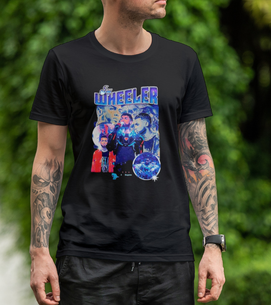 Jay Wheeler Multicolor Concert Collage And Portraits T-Shirt
