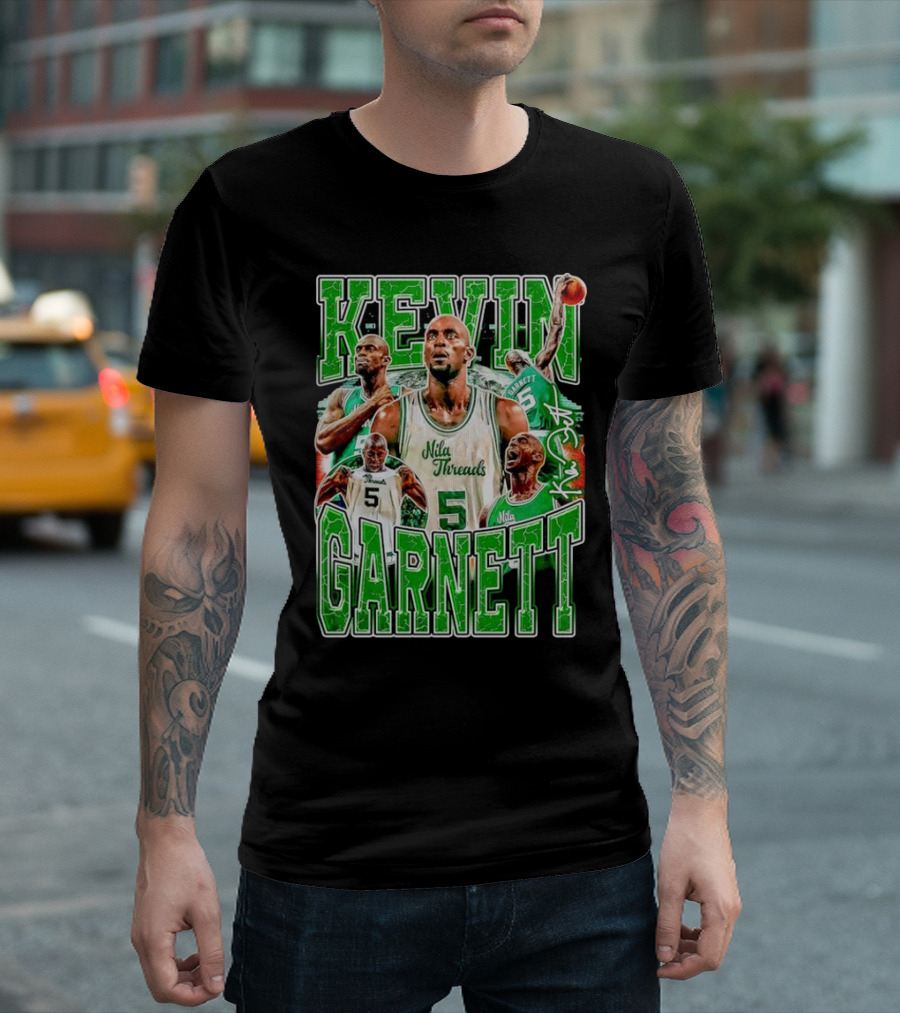 Kevin Garnett Boston Celtics Nila Threads Basketball Legend T-Shirt
