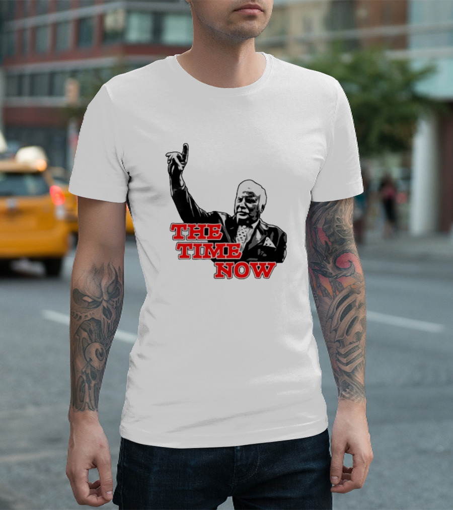 The Time is Now Iconic Figure with Pointing Gesture T-Shirt