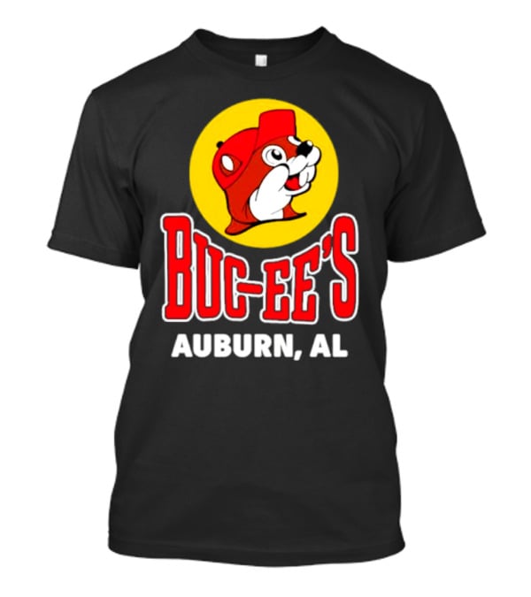 Buc-Ee's Auburn AL Logo With Cartoon Beaver Mascot T-Shirt
