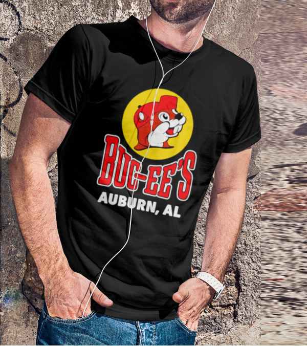 Buc-Ee's Auburn AL Logo With Cartoon Beaver Mascot T-Shirt