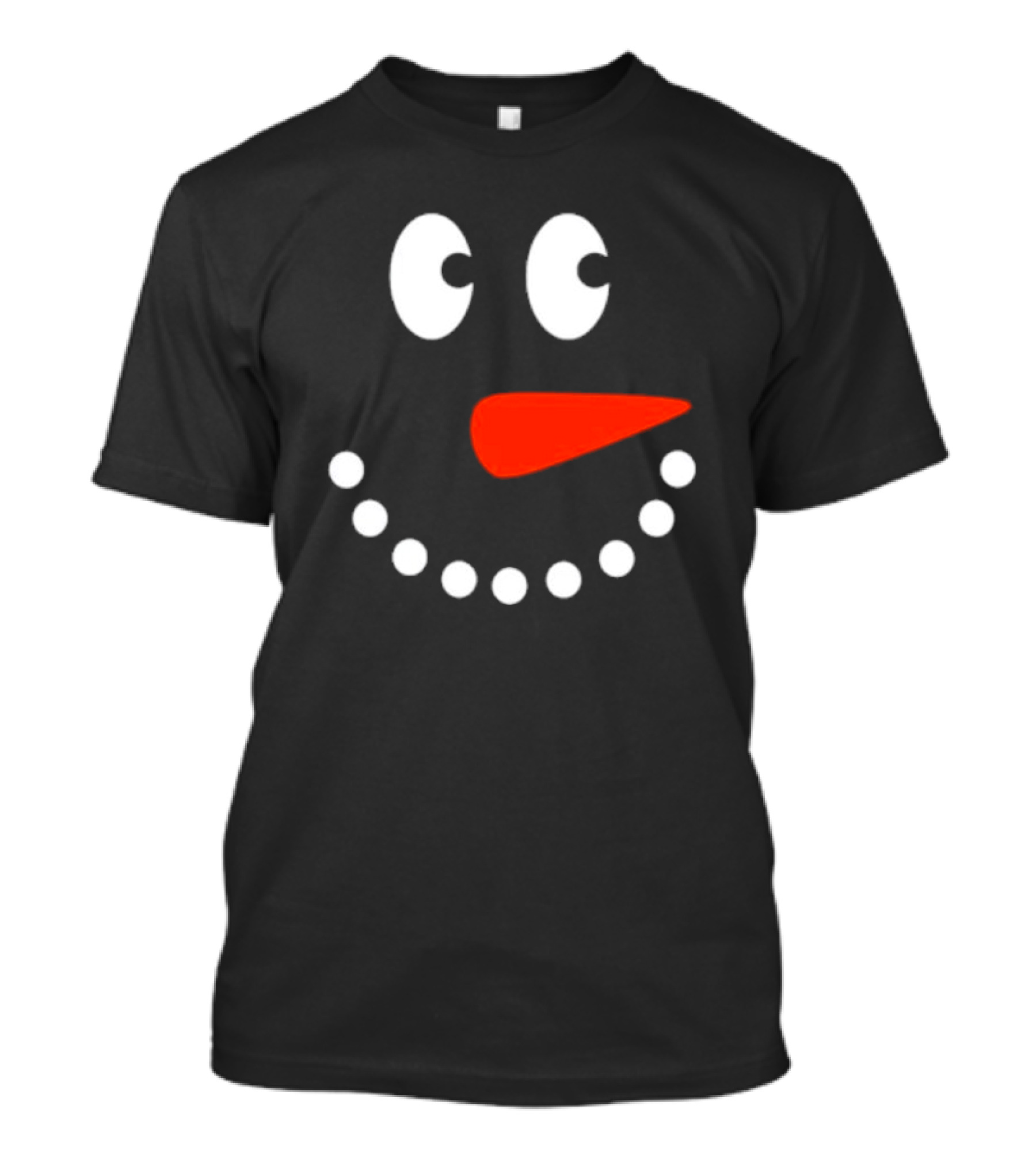 Snowman Face Christmas Holiday T-Shirt