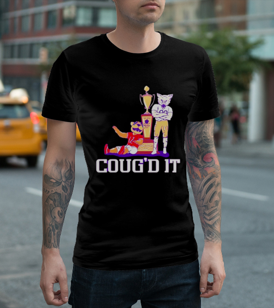 Washington Huskies vs. Washington State Cougars Coug’d It Rivalry Trophy Victory T-Shirt