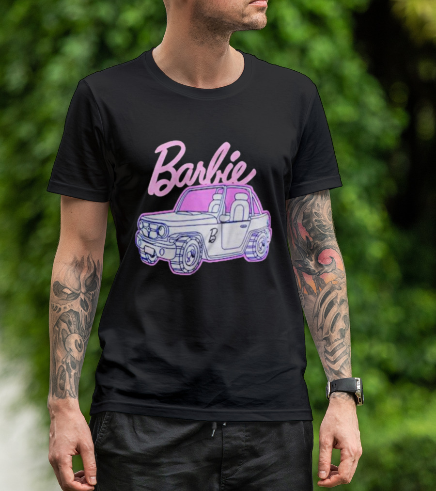 Barbie Beach Cruiser Car With Pink And White T-Shirt