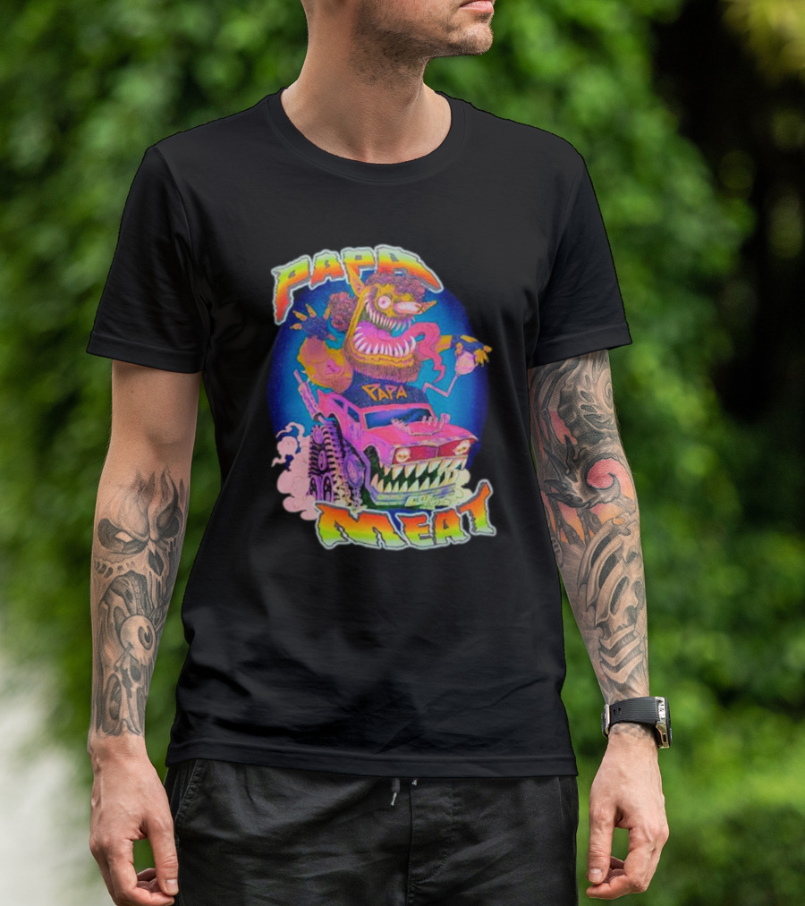Papa Meat Wild Drive Monster Car Fantasy T-Shirt