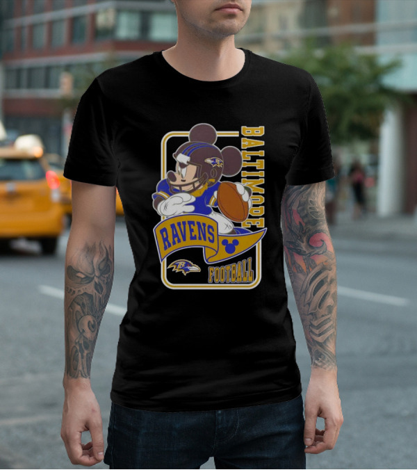 Baltimore Ravens Football Mickey Disney T-Shirt