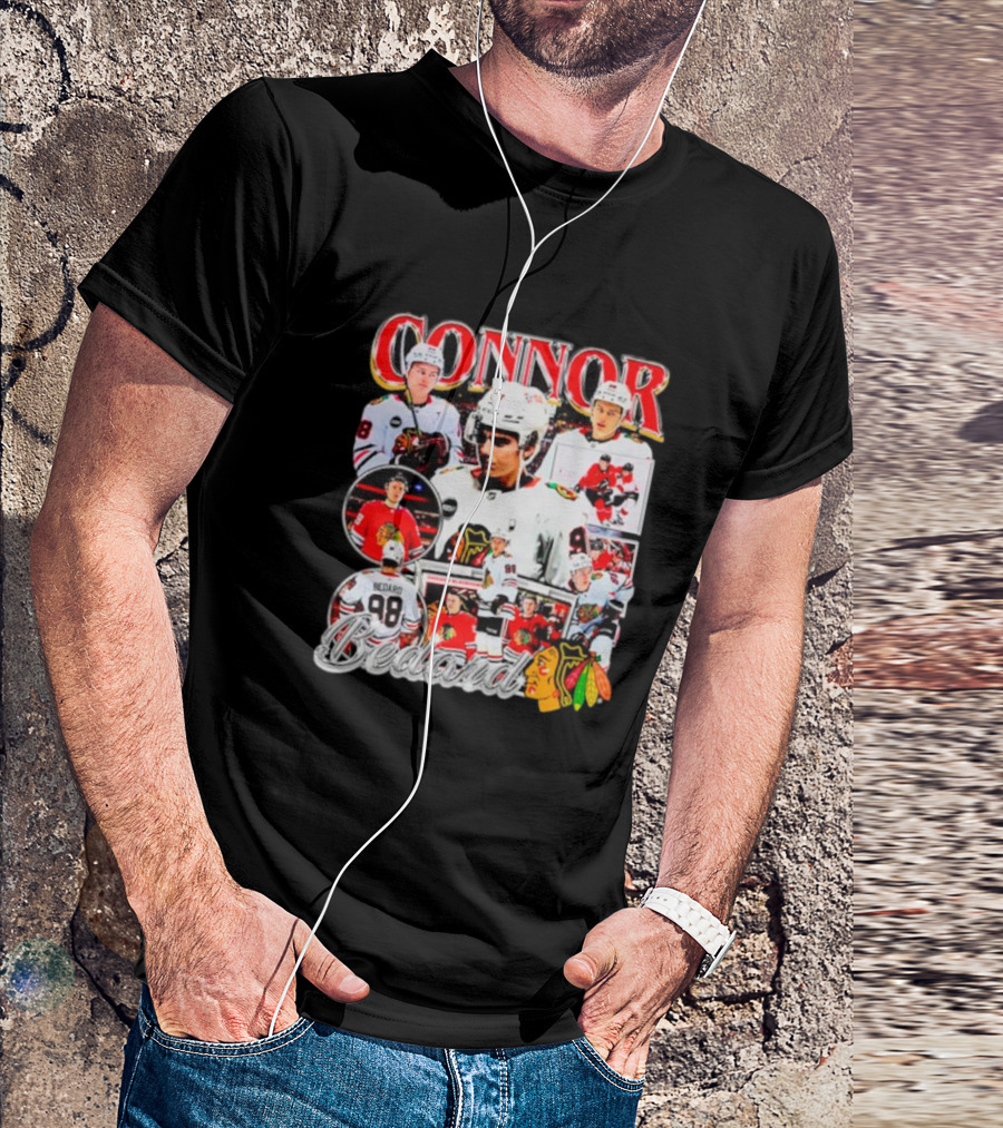 Connor Bedard Chicago Blackhawks NHL Player Collage T-Shirt