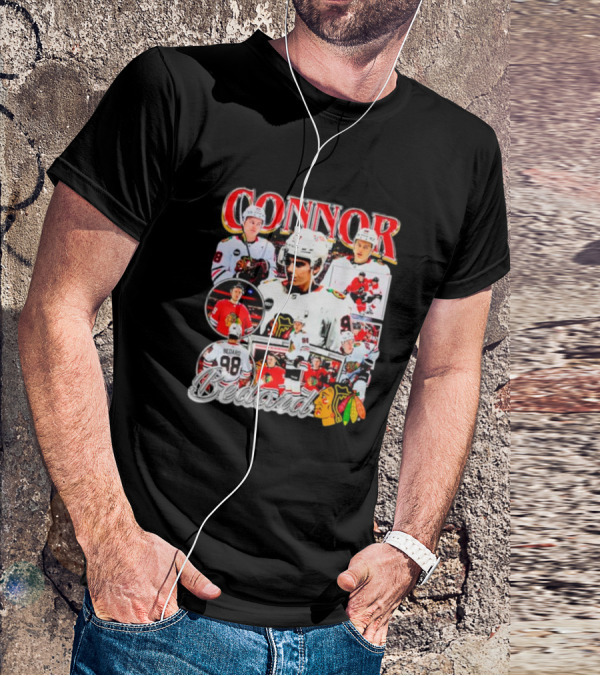 Connor Bedard Chicago Blackhawks NHL Player Collage T-Shirt