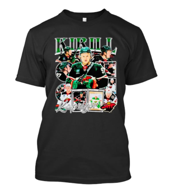 Kirill Kaprizov Minnesota Wild NHL Player Collage 97 T-Shirt