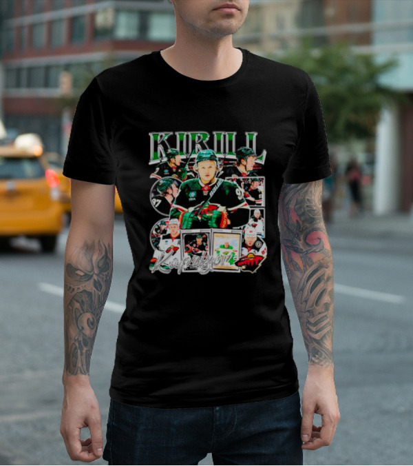 Kirill Kaprizov Minnesota Wild NHL Player Collage 97 T-Shirt
