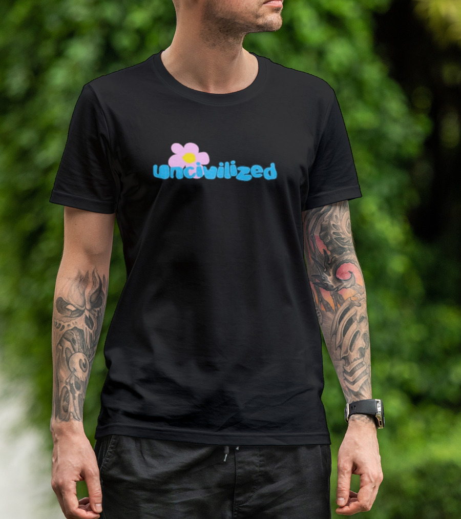 Uncivilized Pink Flower T-Shirt