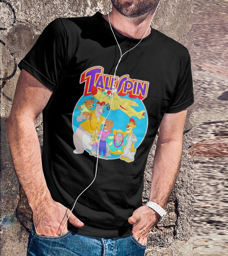 Talespin Disney Baloo Kit Rebecca Louie Airplane Adventure T-Shirt