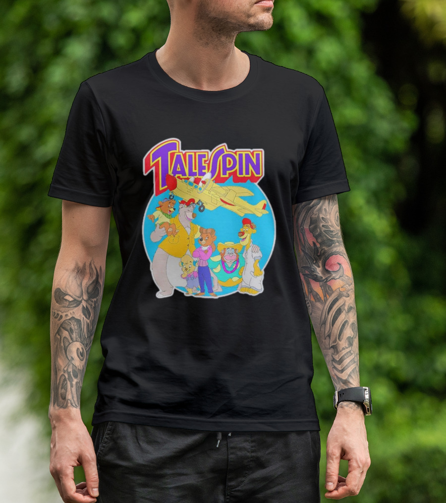Talespin Disney Baloo Kit Rebecca Louie Airplane Adventure T-Shirt