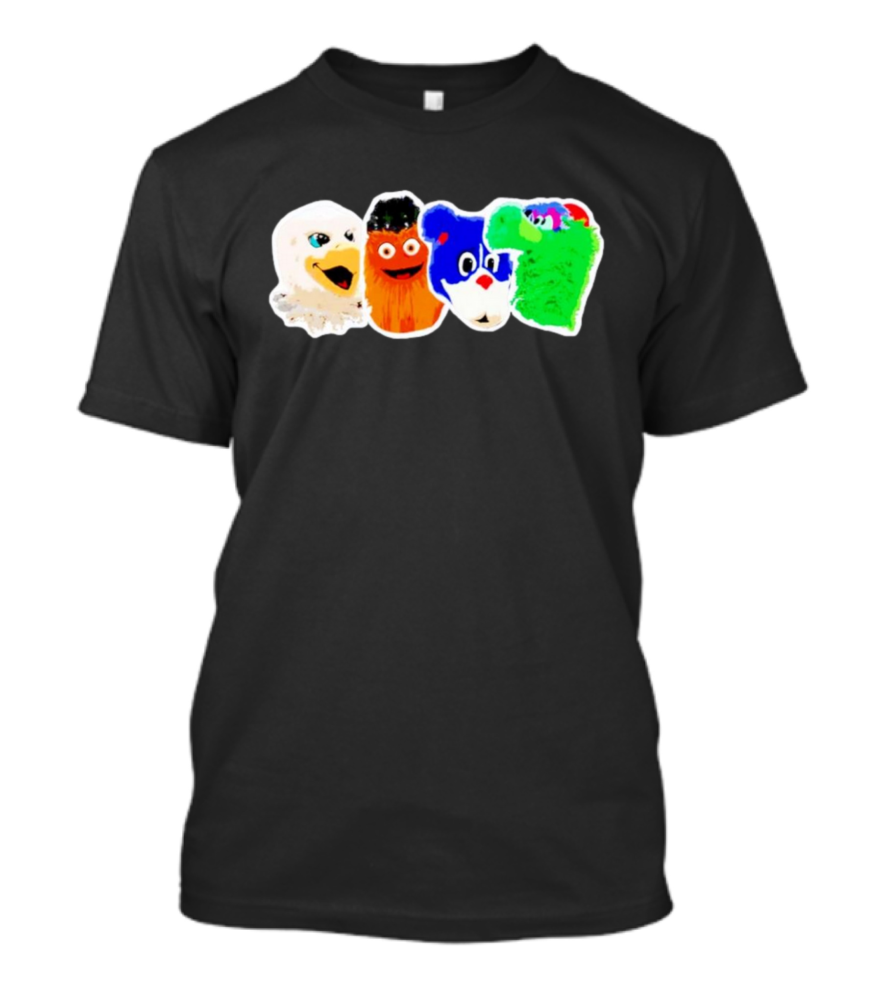 Philadelphia Eagles Flyers Phillies Phanatic Mascots T-Shirt