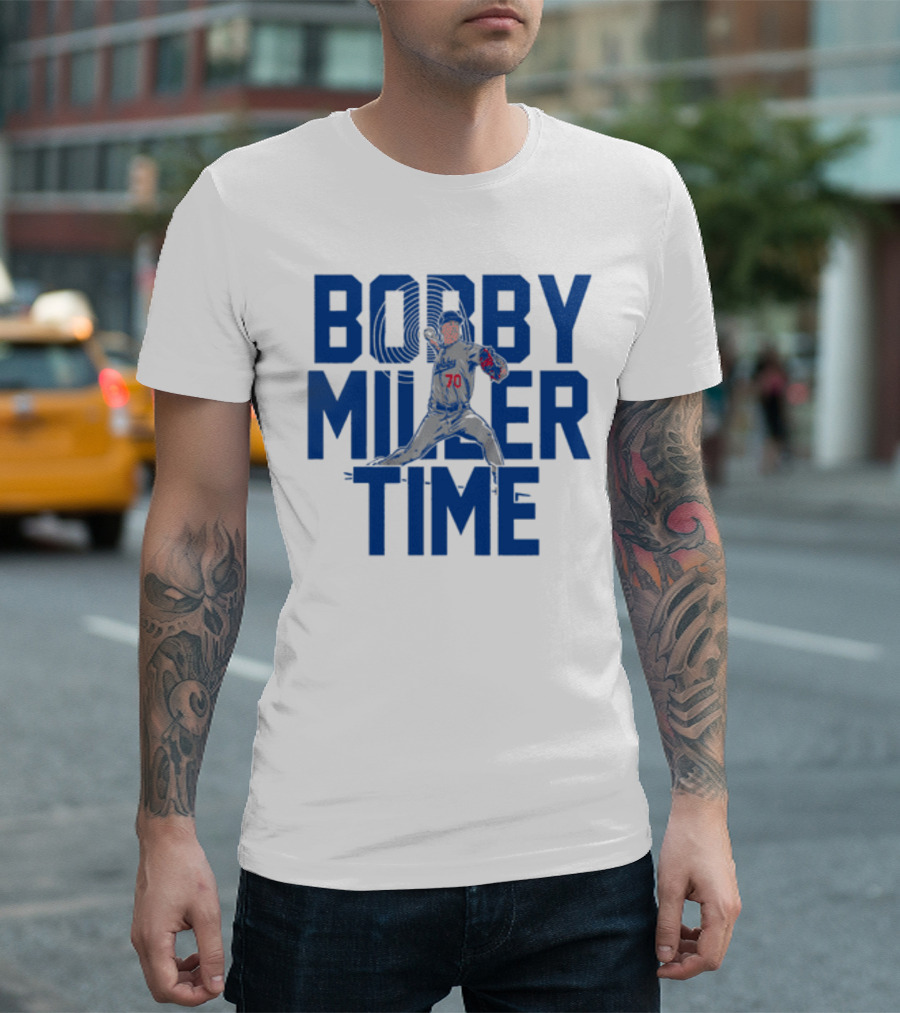Bobby Miller Time Baseball Player Number 70 Dodgers Pitcher T-Shirt