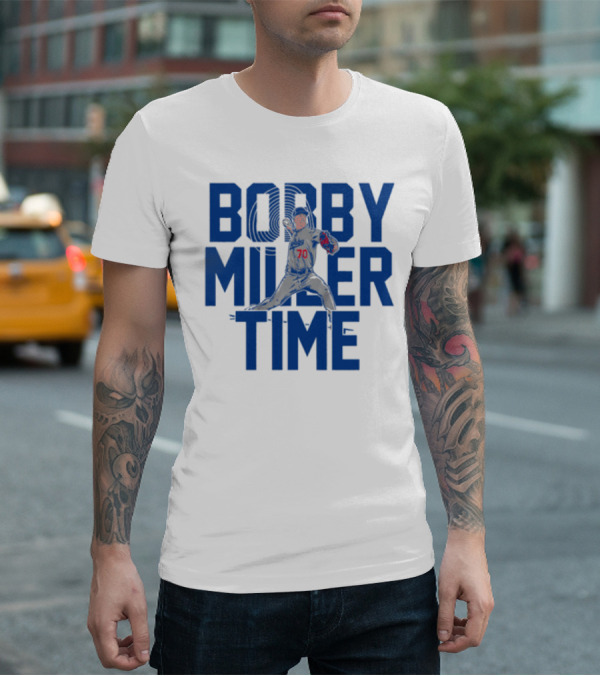 Bobby Miller Time Baseball Player Number 70 Dodgers Pitcher T-Shirt