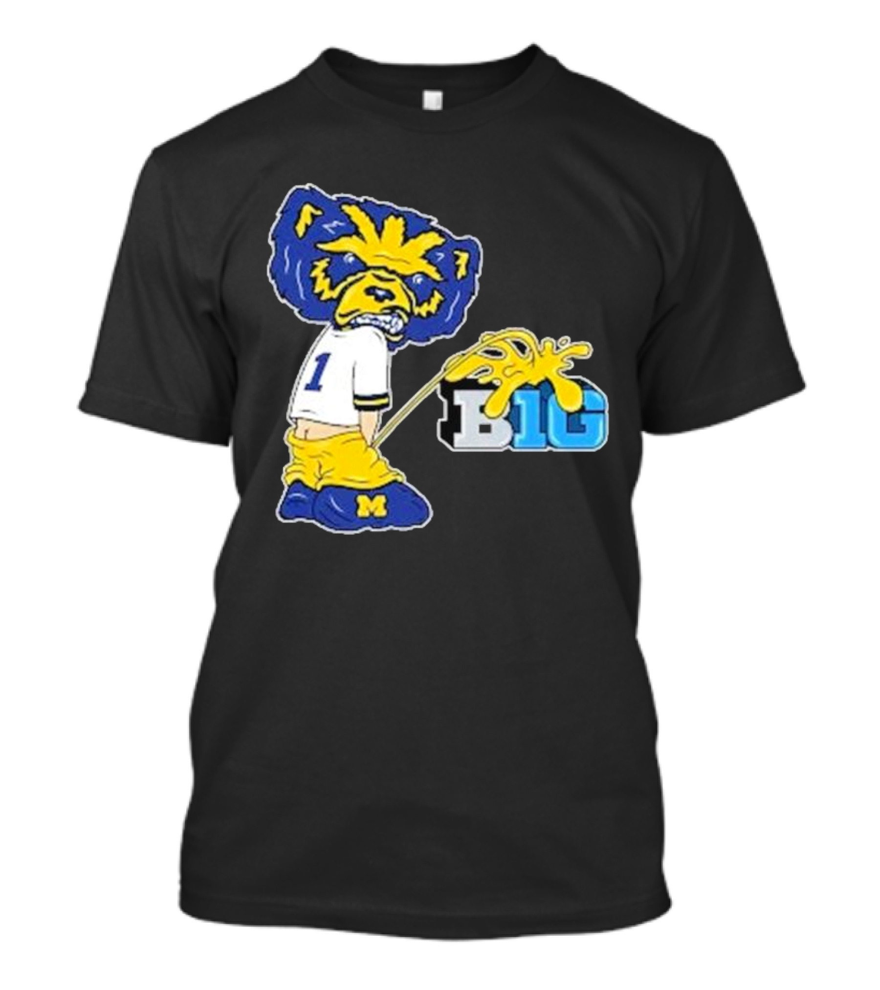 Wolverine Mascot Number One Against Big Ten Rivalry T-Shirt