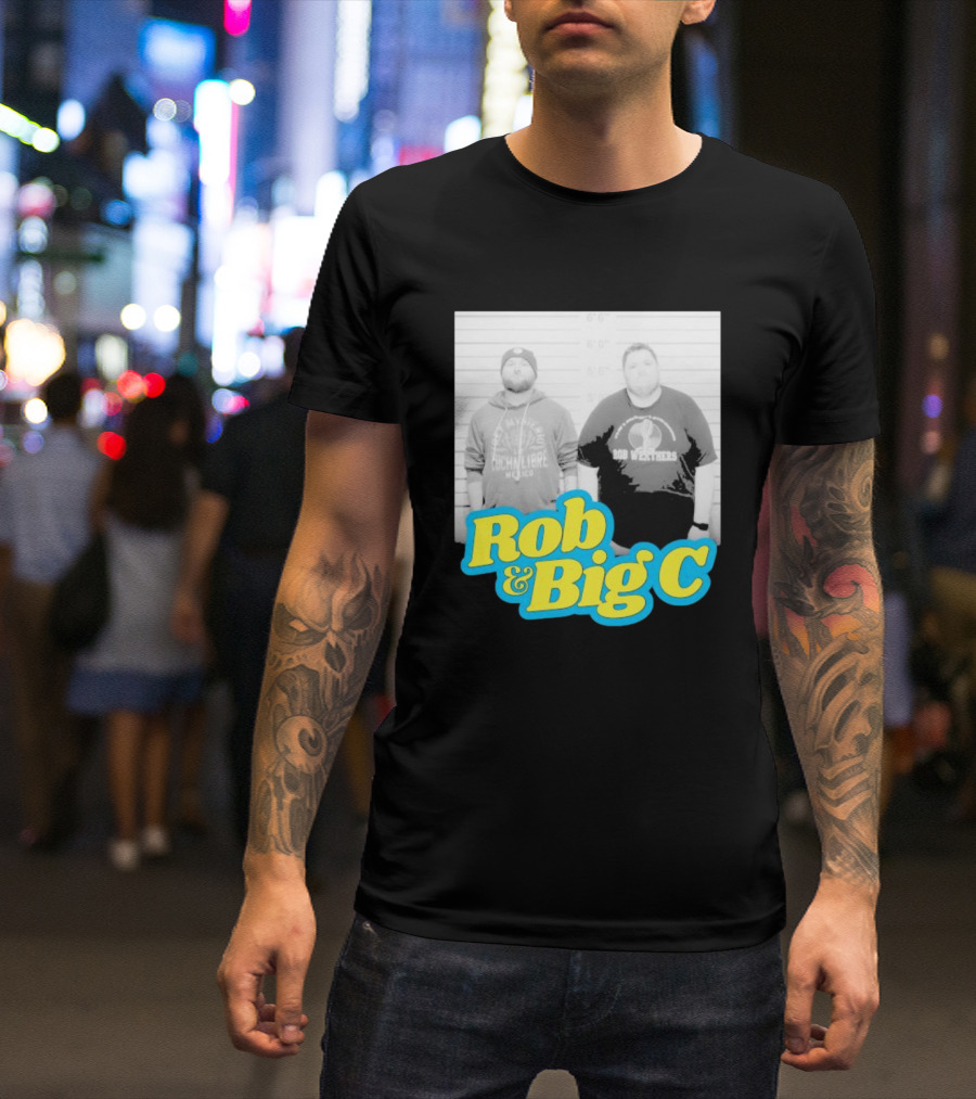 Rob And Big C Bob Wrestlers Mugshot T-Shirt