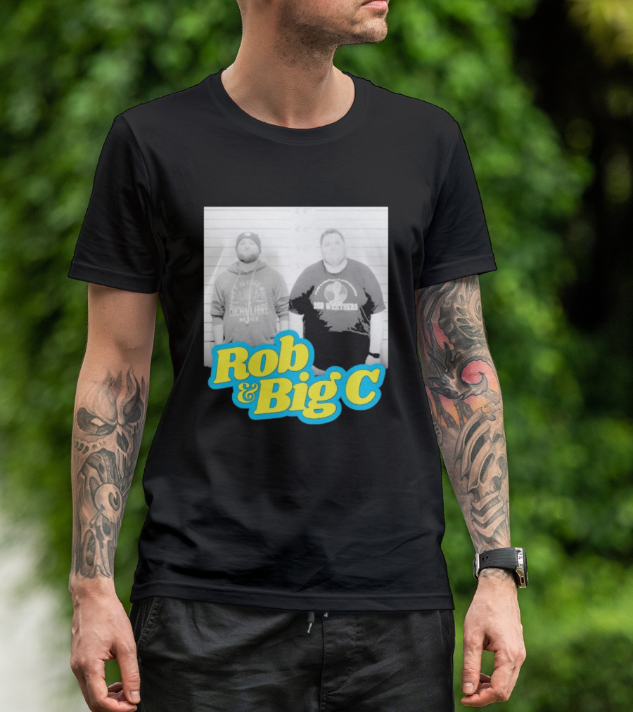 Rob And Big C Bob Wrestlers Mugshot T-Shirt