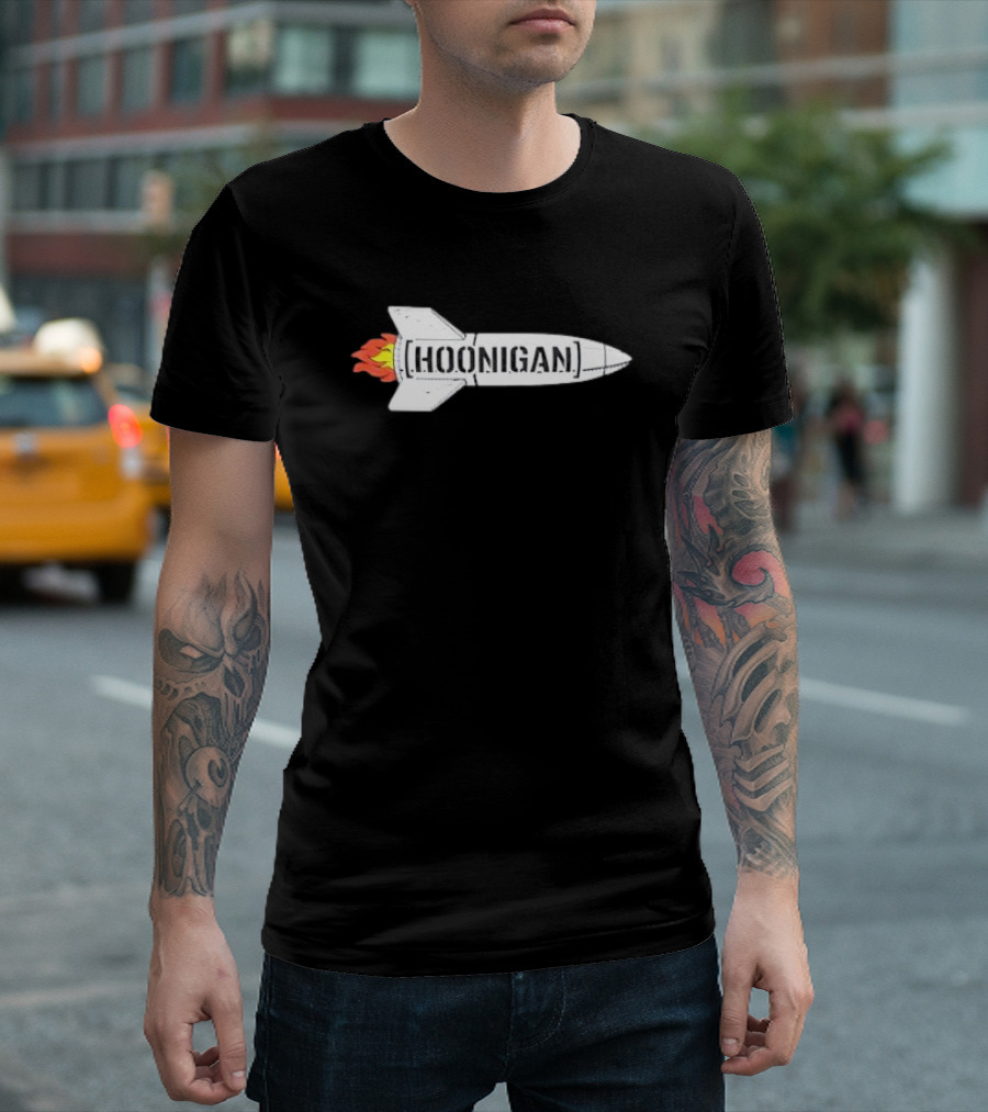 Hoonigan Rocket With Flames T-Shirt