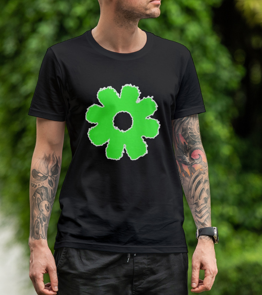 Scowl Neon Green Flower T-Shirt