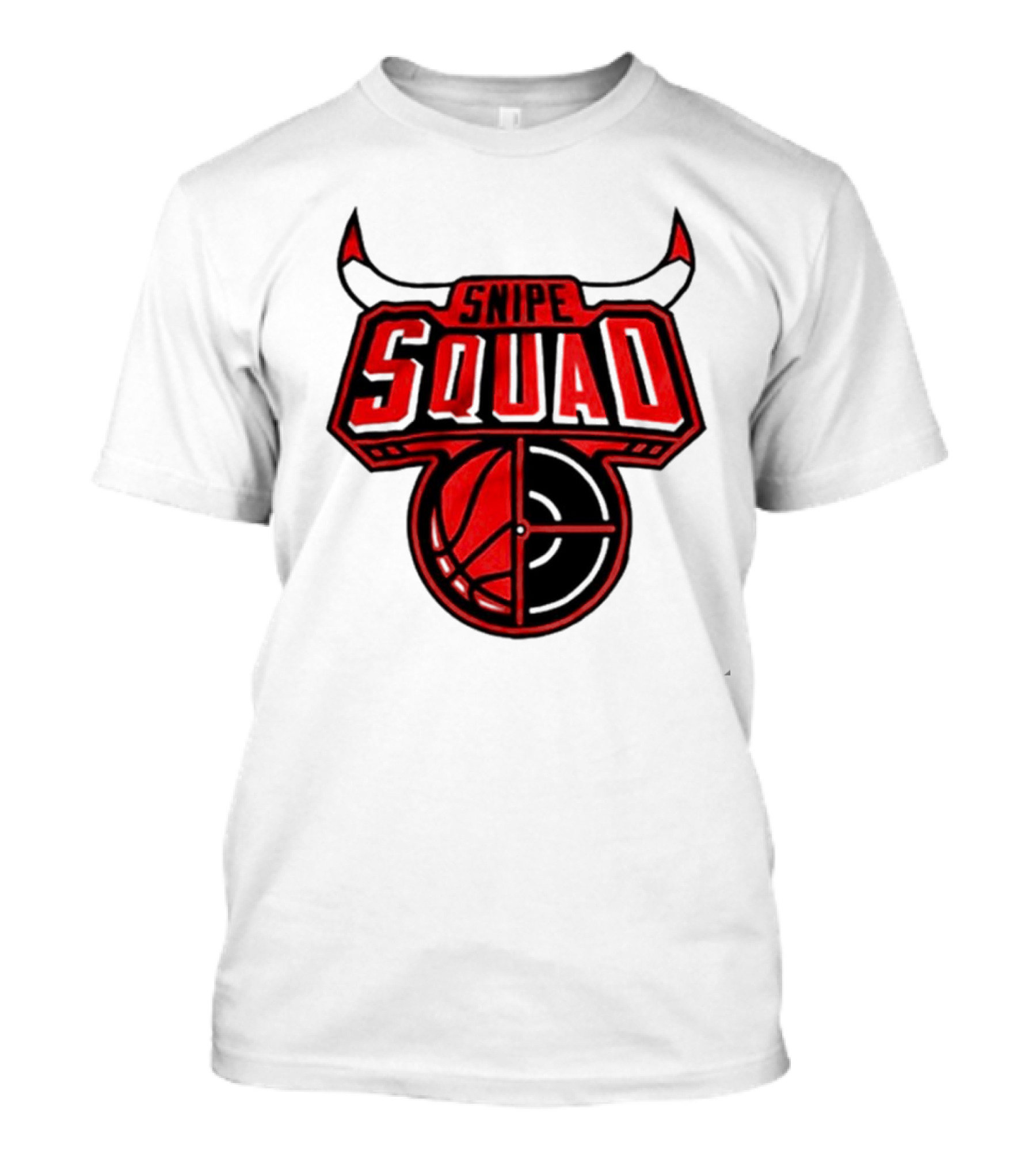 Chicago Bulls Snipe Squad Basketball Target Bull Horns T-Shirt