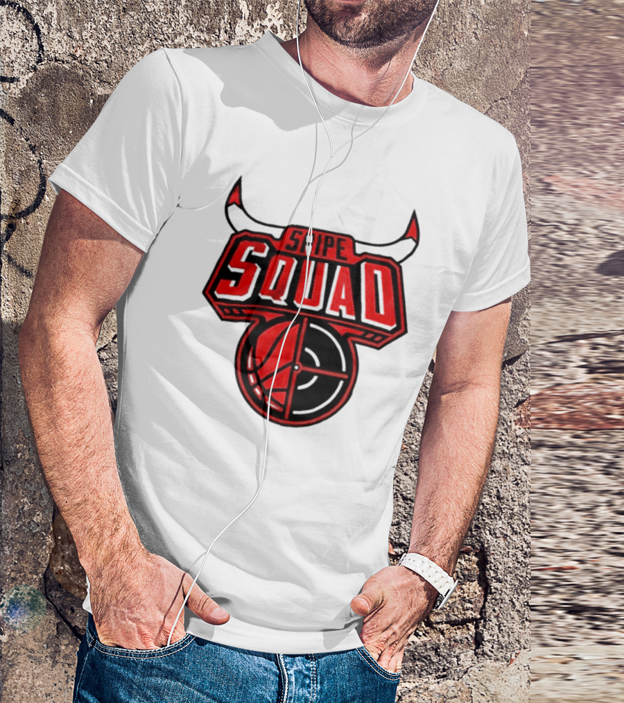 Chicago Bulls Snipe Squad Basketball Target Bull Horns T-Shirt
