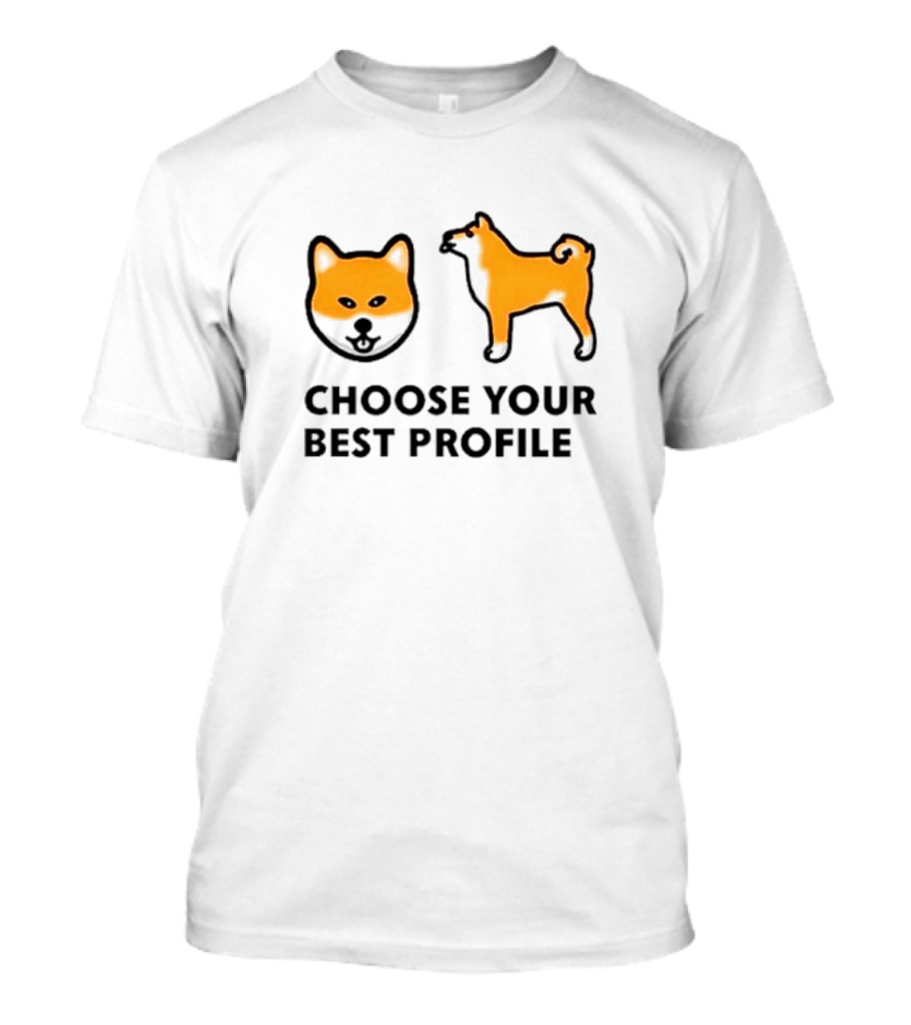 Shiba Inu Choose Your Best Profile Face Or Side View T-Shirt