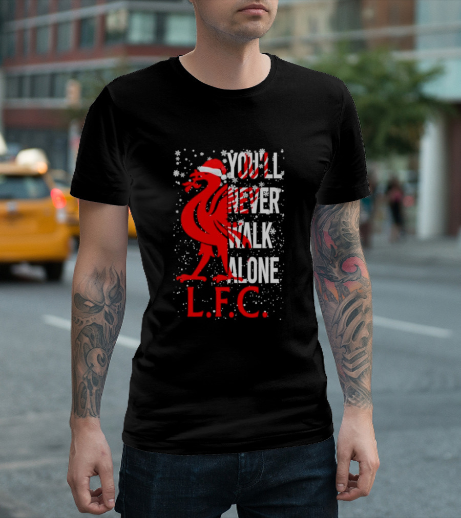 Liverpool Santa You'll Never Walk Alone L.F.C. Christmas T-Shirt